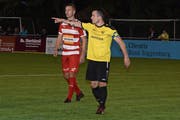 Captain Felix Nagel gibt die Richtung vor: «Dort steht das Tor von Montlingen». (Bild: Beat Lanzendorfer)