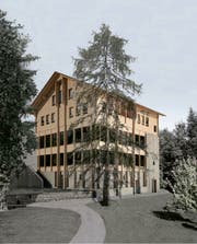 Visualisierung des neuen Gasthauses Hergiswald. (Bild: PD)