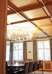 Kunstschaffende haben bereits Interesse für die Räume angemeldet. Hier das Sitzungszimmer des Gemeinderats. (Bild: Michael Hug)