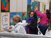 Malaktion an der Schmiedgasse am vergangenen Wochenende. Am kommenden Samstag geht's weiter. (Bild: PD/Bea Baumgartner - 19. Oktober 2019)