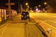 Die Unfallstelle auf der Bild-Kreuzung in Winkeln. (Bilder: Stadtpolizei St.Gallen - 13. März 2019)
