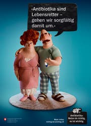 Sujet der aktuellen Kampagne des Bundes zum Antibiotika-Einsatz. (Bild: PD)