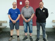 Das Siegerpodest des Cupfinals: Jürg A. Davatz, Heini Rhyner und Vinzenz Gangl (von rechts). (Bild: PD)