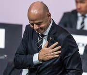 Gianni Infantino nach seiner Wiederwahl als Fifa-Präsident im vergangenen Juni. (Bild: EPA/CHRISTOPHE PETIT TESSON)