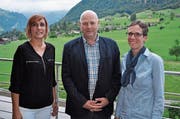 Sie tragen viel Verantwortung (von links): Esther Christen, Bereichsleitung Pflege und Finanzen, Geschäftsführer Walter Wyrsch, Bereichsleiter Hauswirtschaft, und Manuela Schuler, Leitung Finanzen. (Bild: Birgit Scheidegger (Stans, 23. Mai 2018))
