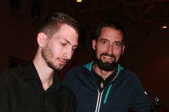 Gion Piromino (links) und Martin Lanfranchi. (Bild: Sepp Odermatt (Hergiswil, 10. November 2018))