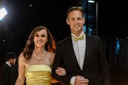Martina Hinigs mit Harald Leeman an den Credit Suisse Sports Awards (Bild: Daniela Frutiger / Freshfocus (Zürich, 10. Dezember 2017))