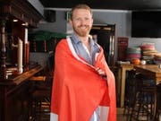 Johan Magnus Granvik fiebert an der WM für Schweiz und Schweden. (Bild: Carmen Epp (Andermatt, 29. Juni 2018))