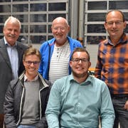 Der Keflam-Vorstand: Fritz Rutz, Thomas Renz, Ivo Scherrer (hinten von links), Ruben Schuler und Christian Vogel (vorne von links). (Bild: Peter Jenni)