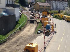 Wie viel in welch kurzer Zeit auf dieser Baustelle erledigt wurde, zeigen die Bilder vom 21. April...