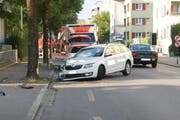 Die Unfallstelle in der Stadt Zug (Bild: Zuger Polizei)