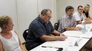 Vreni Jung, Othmar Kaufmann, Kurt Lauper und Igor Tekavc wollen in den Müllheimer Gemeinderat. Amanda Zieri (rechts) kandidiert für den freien Sitz in der Primarschulbehörde. (Bild: Manuel Olgiati)