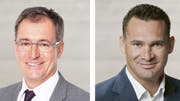 Roland Rino Büchel (SVP) und Marcel Dobler (FDP). (Bilder.PD)