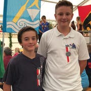 Die beiden gekränzten Buchser Jungpontoniere Lucas Maillardet und Cedric Kaiser. (Bild: PD)