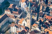 Die Laurenzen-Vesper findet jeweils am letzten Freitag im Monat in der evangelischen Stadtkirche St.Laurenzen statt. (Bild: Urs Bucher - 6. November 2017)