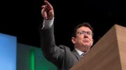 SVP-Präsident Albert Rösti an der Delegiertenversammlung der SVP Schweiz, am 30. März 2019, in Amriswil. (Bild: Gian Ehrenzeller / Keystone)
