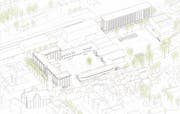 Das Siegerprojekt «All Day Long» mit Stadtkaserne, P+R-Halle-Areal und Oberes Mätteli. (Bild: PD/Park Architekten Zürich)