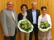 Von links: Georg Berwert, Irène Amstad, Hanspeter Wolfisberg, Brigitte von Flüe. (Bild PD)