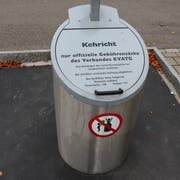 Ein Unterflurcontainer in Bürglen. Vier weitere soll es auf dem Gemeindegebiet bis 2021 noch geben. (Bild: Hannelore Bruderer)