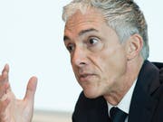 Bundesanwalt Michael Lauber 2018 an einer Medienkonferenz. (KEYSTONE/Peter Schneider)