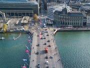 Das Verkehrsaufkommen auf der Seebrücke hat sich innert weniger Jahre um sechs Prozent reduziert. (Bild: Boris Bürgisser, Luzern, 27. März 2019)