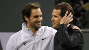 Aus Konkurrenten sind längst Freunde geworden: Roger Federer und Tommy Haas, der inzwischen Turnierdirektor in Indian Wells ist. (Bild: Keystone)