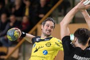 Spielertrainer Bo Spellerberg von St.Otmar St.Gallen. Im Bild in einem Match gegen Kadetten Schaffhausen im Februar. (Bild: Michel Canonica - 15. Februar 2019)