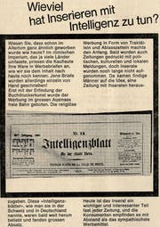 Diese Inserateseite wurde vor 50 Jahren publiziert. Diese sogenannten «Intelligenzblätter» fanden grossen Absatz. (Bild: PD)