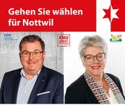 Der Stern des Anstosses: das Symbol oben auf dem Flugblatt der beiden Kantonsratskandidaten. (Bild: PD)