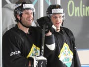 Kenny Ryan (links) und Cody Wydo: Die beiden Amerikaner begeisterten das Thurgauer Publikum in dieser Saison in ähnlichem Mass wie ein Jahr zuvor Cam Braes und Jaedon Descheneau. (Bild: Mario Gaccioli, Weinfelden, 6. August 2018)