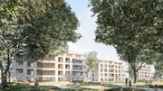 Die dreiteilige Wohnüberbauung «Riverenza» zwischen Murg und Waldeggstrasse ist das Siegerprojekt des letztjährigen Investorenwettbewerbs. (Bild: PD/RLC Architekten AG)