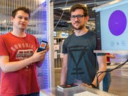 Die App von Valentin Berer (SG, 25) und David Gabathuler (SG, 25) soll den studentischen Alltag erleichtern. (Bild: Dominik Wunderli, Luzern, 21. Juni 2019)