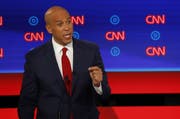 Wird Cory Booker tatsächlich «künftiger Präsident»? (Bild: AP Photo/Paul Sancya, Detroit, 31. Juli 2019)