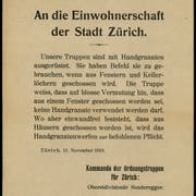Nötigenfalls Handgranaten: Mahnung von Oberstdivisionär Sonderegger. (Bild: PD)