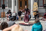 Stiessen am ersten Tag des «Aufgetischt» auf begeisterten Zuspruch: Flamenco mit der Gruppe Sarsalé aus Barcelona. (Bild: Adriana Ortiz Cardozo - 10. Mai 2019)