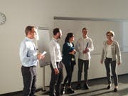 V.l.n.r.: Ivo Cotti (Director Business Operations Tech Data Schweiz), Immanuel Zerbini (Sedimentum), Eugenie Nicoud (Sedimentum), Sandro Cilurzo (CEO und Gründer Sedimentum), Ursula Bartholdi (Business Development Manager IoT Tech Data Schweiz). (Bild: PD)