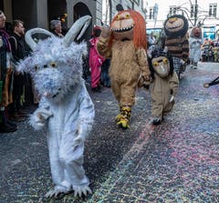 Die wilden Kerle am Chendermonster. (Bild: Theres Nussbaumer, 5. März 2019)