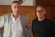 Gesamtleiter Pius Knüsel (links) mit dem abtretenden künstlerischen Leiter Johannes Rühl. (Bild: Markus Zwyssig, Altdorf, 23. Mai 2019)