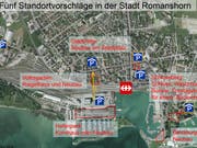 Die Vorschläge der Stadt auf einer Karte im Überblick. (Bild: PD)