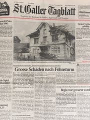 Die Tagblatt-Frontseite der Ausgabe vom 9. November 1982. (Bilder: Linda Müntener)