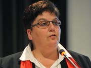 Gemeindepräsidentin Yvonne Baumann an der Offenen Dorfgemeinde vom 26. Oktober 2018. (Bild: Urs Hanhart)