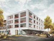 So soll der Erweiterungsbau des Pflegezentrums Feld in Oberkirch dereinst aussehen. (Visualisierung: Amrein Giger Architekten)