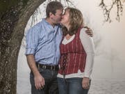 Da liegt Liebe in der Luft zwischen Erich Häfliger und seiner Christina Suter. (Bild: Pius Amrein / LZ, 02. Februar 2019.)