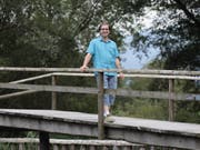 Christian Tschümperlin am Reussdelta. (Bild: Florian Arnold, Flüelen, 25. Juli 2019)