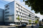 Der Eingangsbereich der «Luzerner Zeitung» an der Maihofstrasse. (Bild: Jakob Ineichen, 24. April 2018)