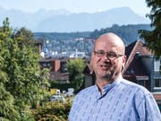 Vital Burger vor dem von ihm geschätzten Alpenpanorama. (Bild: Roger Grütter, Emmen, 11. September 2018)
