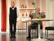 Fredy Duss (links) und Ivo Lackner sind nicht nur auf der Littauer Theaterbühne ein eingespieltes Team. (Bild: Yvonne Imbach, Littau, 9. Mai 2019)