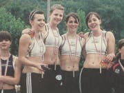 Die Bütschwiler Goldstaffel: Michaela Koch, Isabelle Müller, Marigna Franck und Selina Büchel (von links). (Bild: PD)