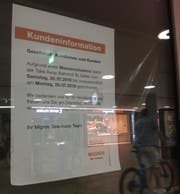 Der Migros Take-away in der Rathausunterführung ist vom 20. bis 29. Juli geschlossen. (Bild: Marlen Hämmerli - 23. Juli 2019)
