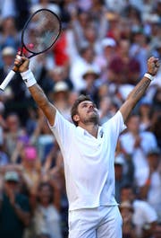 Stan Wawrinka hat endlich wieder Grund zum Jubeln. Bild: Clive Brunskill/Getty (London, 2. Juli